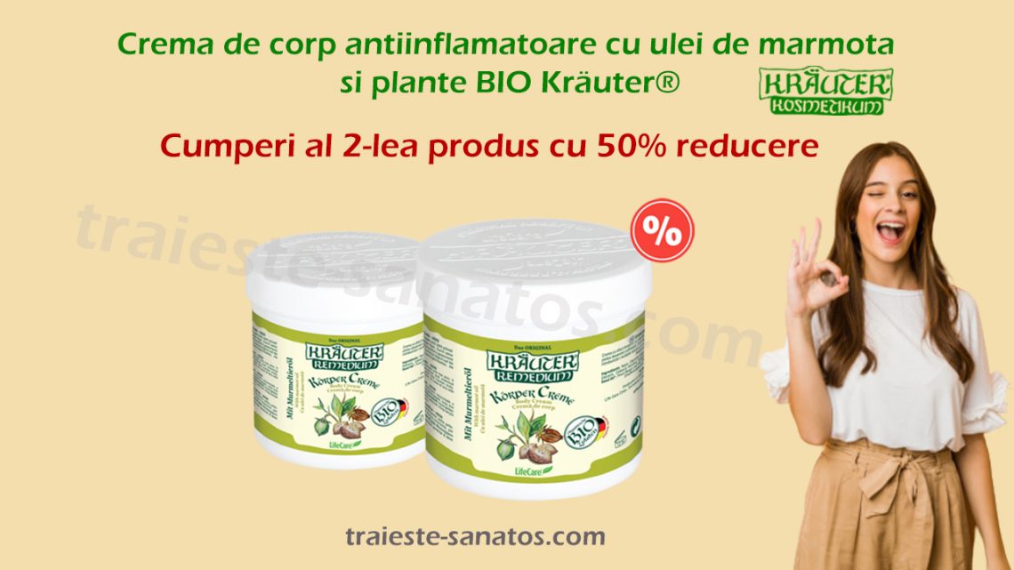 Crema de corp antiinflamatoare cu ulei de marmota si plante BIO Kräuter®