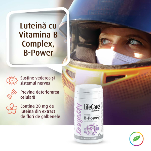 Luteina cu Vitamina B Complex, B-Power, Life Care® - imagine 2