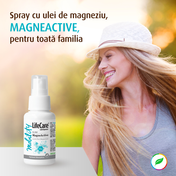 Spray cu ulei de magneziu, MagneActive, Life Care® - imagine 2