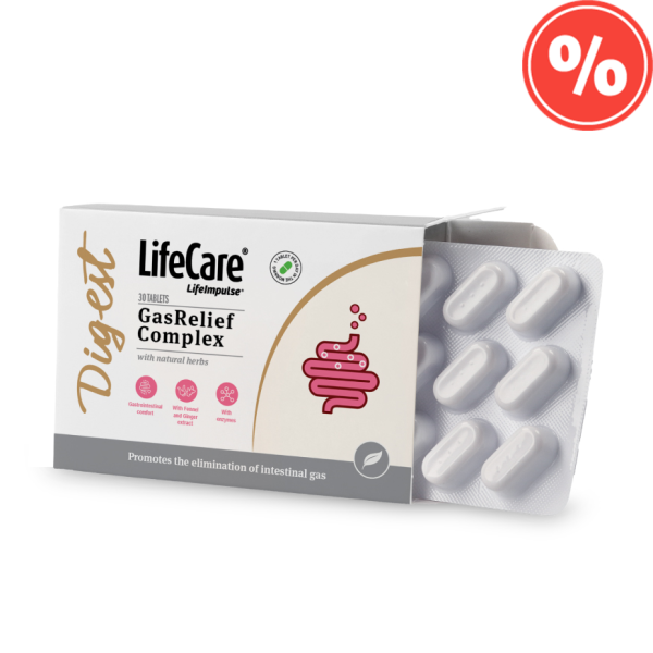 GasRelief Complex, cu plante naturale, pentru motilitatea intestinala, Life Care®