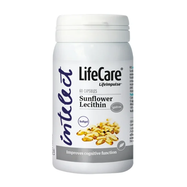 Lecitina din seminte de floarea soarelui, capsule moi, Life Care®